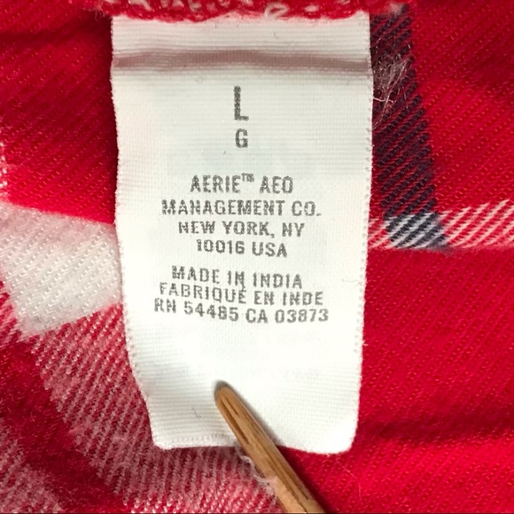 Aerie Plaid Tartan Pajama Pants Bottoms Jogger Sleep Cozy PJs Pockets - Picture 10 of 11